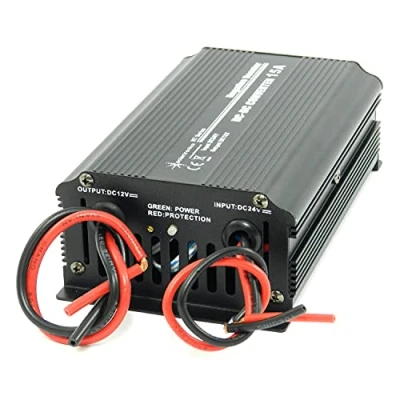 Abbildung von solartronics Spannungswandler 24V DC auf 12V 10A 60A Negative Booster Konverter 15A (180W)
