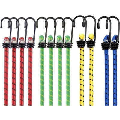 Abbildung von Baumarktic Spanngurt 12x Expander &amp; Gepäckspanner Gummiseile mit Haken zur Befestigung (12 St) verschiedene Längen