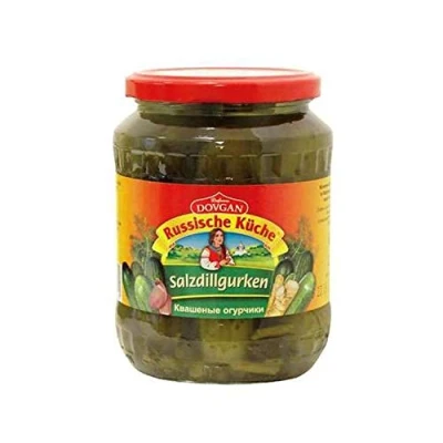 Abbildung von DOVGAN 12x Salzdillgurken &quot;Russische Küche&quot; 660 g (7,92 kg)