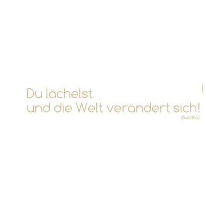 Abbildung von Komar Wandtattoo &quot;Du lächelst&quot;, (3 St.), 14x70 cm (Breite x Höhe), selbstklebendes
