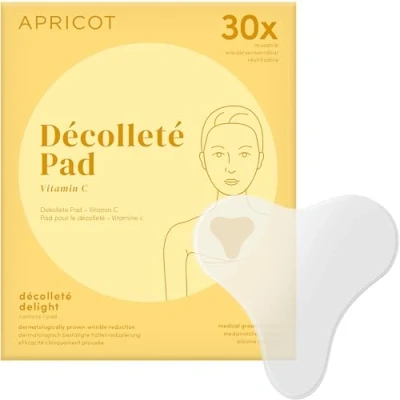 Abbildung von APRICOT Dekollete Pad Antifalten aus medizinischem Silikon mit Vitamin C Bis zu 30x Wiederverwendbar, Dermatologisch Bestätigt, Vegan &amp; Tierversuchsfrei Anti Falten