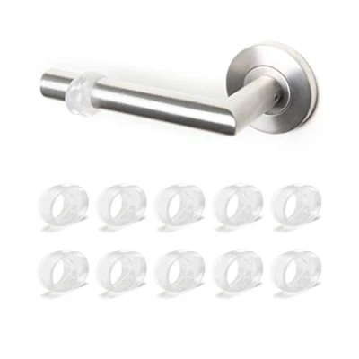 Abbildung von sossai® Wandtürstopper Transparenter Türklinkenpuffer TKP1 (10 St)