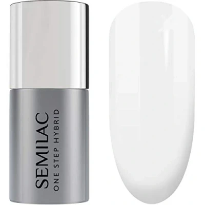 Abbildung von S110 Semilac One Step Hybrid Nagellack 3in1 Weiß Farb The White 5 ml Innovativ UV LED Farblack Nail Polish