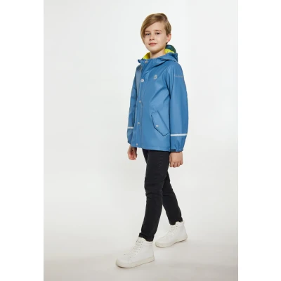 Abbildung von Schmuddelwedda Regenjacke / wasserabweisende Jacke für Kinder, Größe: 134, Stahlblau