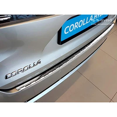 Abbildung von Edelstahl Heckstoßstangenschutz kompatibel mit Toyota Corolla XII Combi 2019 &amp; Suzuki Swace 2020 &#039;Ribs&#039;