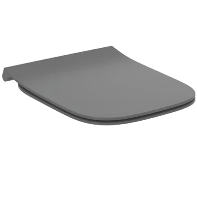 Abbildung von Ideal Standard i.life B T500358 Original WC Sitz in Sandwich Design, mit Softclose Absenkautomatik, Klodeckel Toilettendeckel Toilettensitz, Grau