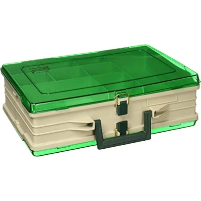 Abbildung von Plano Magnum Tackle Box dubbelsidig sandsten/grön 1119, premium tackförvaring, multi