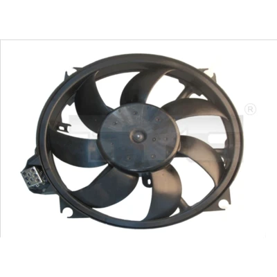 Abbildung von TYC 828 0007 Lüfter 400 105/410 ohne Kühlerlüfterrahmen (Zarge), mit Belastungswiderstand RENAULT: SCENIC 3, MEGANE 3 Grandtour, GRAND