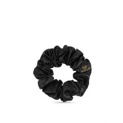 Abbildung von Crystallove SILK Scrunchie Jedwabna Gumka DO WŁOSÓW Haarstylingaccessoires, Damen, Größe: One Size, Black