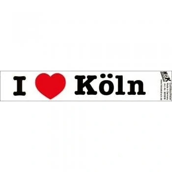 Abbildung von PVC Aufkleber I love Köln Gr. ca. 18 x 3,5 cm 301918