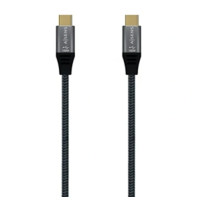 Abbildung von AISENS A107 0671 USB 3.2 Gen2x2 20Gbps 5A 100W E mark, Typ C/M C/M, grau, 1,0 m