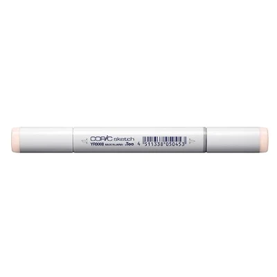 Abbildung von COPIC Sketch Marker Typ YR 0000, Pale Chiffon, professioneller Pinselmarker, mit einer Super Brush Spitze und Medium Broad