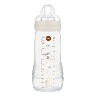 Abbildung von Easy Active Babyflasche, dekoriert, 330 ml, Sand, Sauger, Durchfluss X