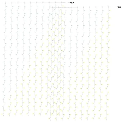 Abbildung von Luminea Home Control Eisregen: 2er WLAN LED Lichtervorhang, 300 CCT LEDs, dimmbar, App, IP44, 3x3 m (LED Lichtervorhang außen, Fenster, Lichtschlauch)