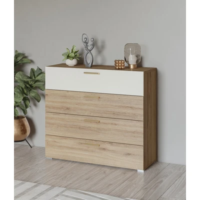 Abbildung von Home affaire Schubkastenkommode &quot;Bitry, Breite 100 cm, Sideboard mit Schubladen, viel Stauraum&quot;, Mehrzweckschrank fühlbare Struktur, Holzoptik