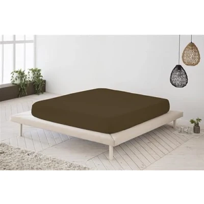 Abbildung von Spannbettlaken, Schokoladenbraun, 100% Baumwolle, für Betten von 150 cm (150 x 190/200 cm)