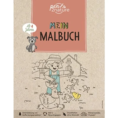 Abbildung von Mein Malbuch Bauernhof. Für Kinder ab 4 Jahren: pen2nature: 100% Recyclingpapier klimaneutrale Produktion unterstützt Aufforstungsprojekte (pen2nature kids)