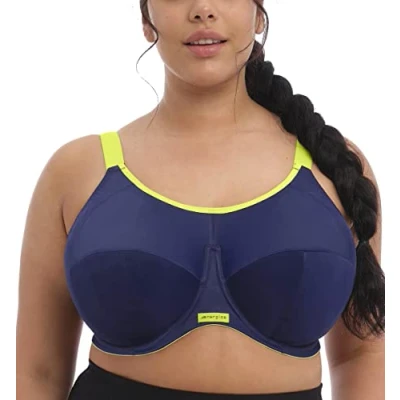 Abbildung von Elomi 8041 Energise Sport BH, mit Drahtbügel und Schalen, J Haken für verschiedene Einstellungen Gr. 85H , FF, navy