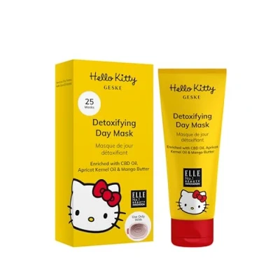 Abbildung von GESKE Refresh &amp; Revive Mask Verwendung mit der Hello Kitty Sonic Warm Cool Gesichtsmaske Vitamin E, Avocadoöl Mandelöl Feuchtigkeitsspendende Formel Für müde trockene Haut