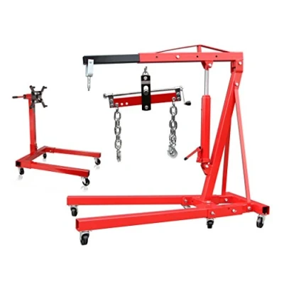 Abbildung von otgerlensker products Motorkran 2 t mit Haken + Motorheber 1500 LBS Motorhalter 567 kg