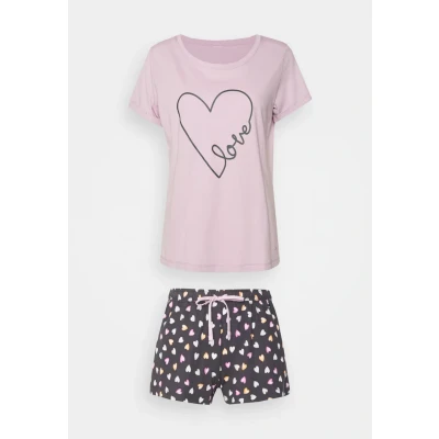 Abbildung von Lascana LOVE Shorty SET Pyjama, Damen, Größe: 32/34, Lilac