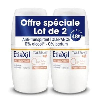 Abbildung von ETIAXIL Antitranspirant mäßiges Schwitzen Achseln Toleranz Roll on 50 ml 2 Stück