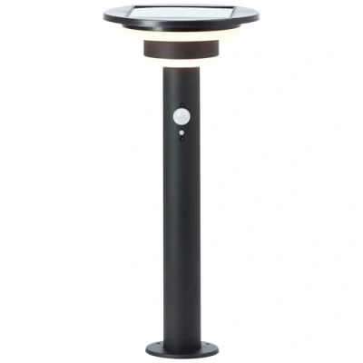 Abbildung von Brilliant LED Sockelleuchte &quot;Garvina&quot;, Solar, 45 cm, 430 lm, 3000 K, Edelstahl, matt schwarz