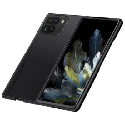 Abbildung von HONLEN Hülle für Google Pixel 9 Pro Fold (8&quot; Inches) Business Telefonhülle aus Leder mit Rückseite, Schwarz