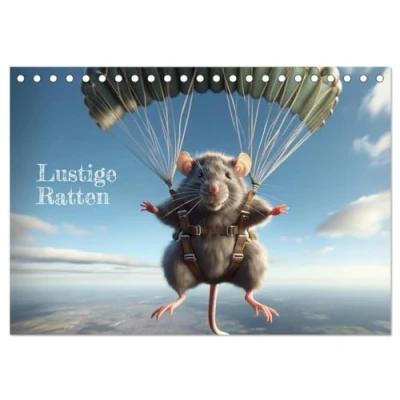 Abbildung von Lustige Ratten (Tischkalender 2025 DIN A5 quer), CALVENDO Monatskalender