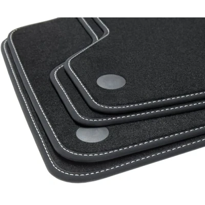 Abbildung von tuning art B73 Fußmatten Exclusive passend für Mercedes Benz GLC X253/ C253 09/2015 2022, Naht:Silber