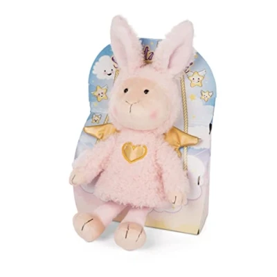 Abbildung von Kuscheltier Schutzengel Hase La Bunnie 30cm mit goldenem Herz &amp; Flügeln in Geschenkbox Schaf Engel Plüschtier für Mädchen, Jungen Babys Stofftier zum Kuscheln, Spielen Schenken