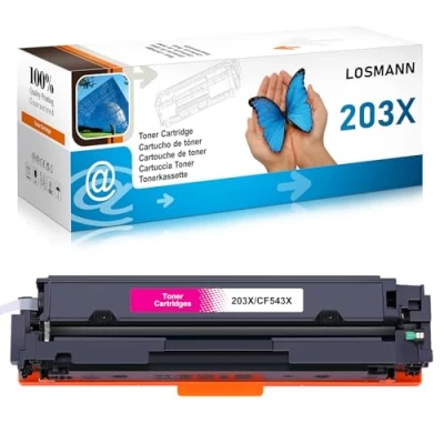 Abbildung von LOSMANN 203X Toner Kompatible für HP CF543X 203A CF543A Color Laserjet Pro MFP M281fdw M280nw M281cdw M281fdn , M254dw M254dn M254nw (Magenta)
