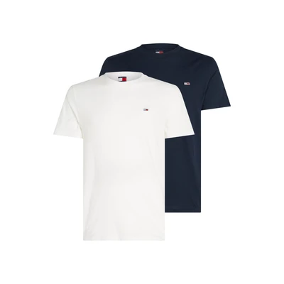 Abbildung von Tommy Jeans SLIM TEE 2 PACK Tshirt basic, Herren, Größe: 56, Dark night navy/ecru