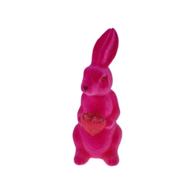 Abbildung von Werner Voß Hase mit Herz magenta 5,5x6x13 cm