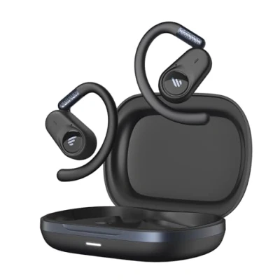 Abbildung von Edifier A6 Open Ear Kopfhörer, Bluetooth 5.4 Wireless Earbuds, LDAC Hi Res Audio, AI Clear Calls, Verstellbare Ohrhaken, 40H Spielzeit, Schnellladen, Mehrpunktanschluss, IP55, Schwarz