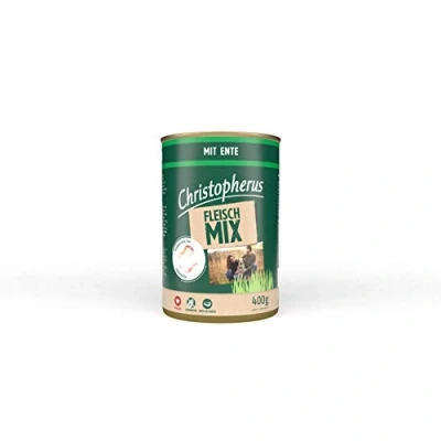Abbildung von Christopherus Fleischmix, Mit Ente, Vollnahrung für Hunde, Nassfutter, 6 x 400 g