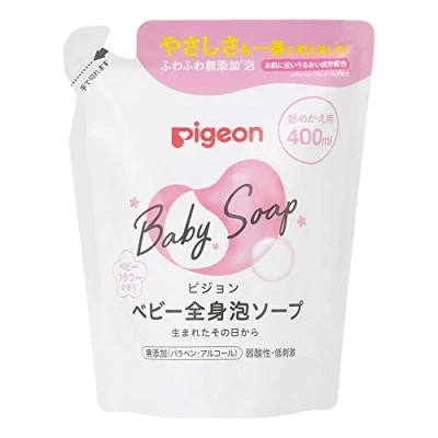 Abbildung von Pigeon Baby Whole Body Foam Soap 400ml Refill Flower Scent