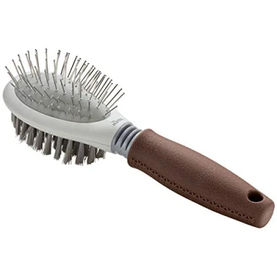 Abbildung von HUNTER SPA Kombibürste Bürsten und Pflegen, für Hunde, 22,0 x 7,5 cm, L, grau / braun