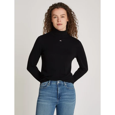 Abbildung von Tommy Jeans Essential Sweater Strickpullover, Damen, Größe: 5XL, Black