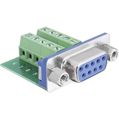 Abbildung von Delock Adapter Sub D 9 Polig Buchse zu Terminalblock 10