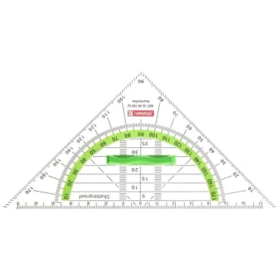 Abbildung von Brunnen 104975952 Geometrie Dreieck Colour Code (für Schule und Büro, 16 cm, bruchsicher, ergonomischer Griff) grün / kiwi
