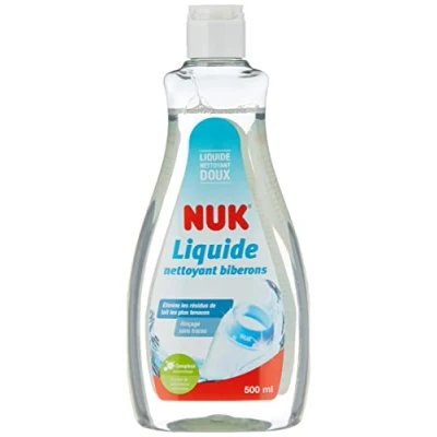 Abbildung von NUK Flaschenreiniger 500 ml Ideal für die Reinigung von Fläschchen, Saugern und Zubehör Parfümfrei pH neutral 100% recycelte Flasche