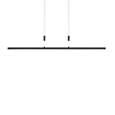 Abbildung von Lindby LED Hängeleuchte Arneja, dimmbar, Leuchtmittel fest verbaut, Farbwechsel warmweiß / tageslicht, Modern, Aluminium, Eisen, Schwarz matt, 1 flammig, inkl.