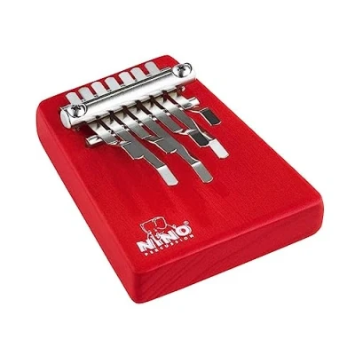 Abbildung von Kalimba mittel mit 7 Tönen/Zungen in rot c&#039;&#039; c&#039; a&#039; a f&#039; e&#039; e&#039;&#039;