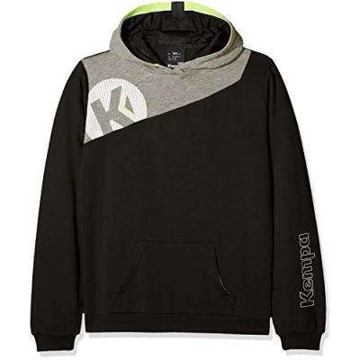 Abbildung von Kempa Kinder Core 2.0 Hoodie, schwarz/Dark grau Melange, 116
