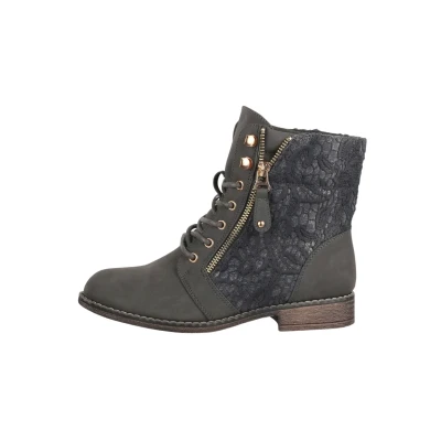 Abbildung von Elara Herbst Schnürstiefelette, Damen, Größe: 41, Grau Schuhe