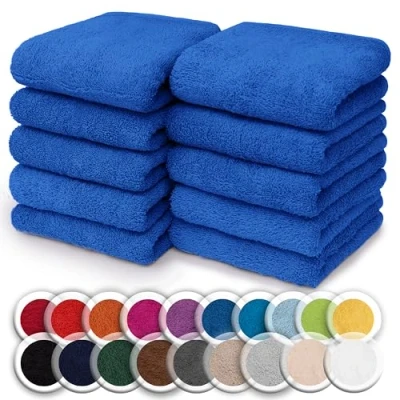 Abbildung von NatureMark Seiftuch Frottier Seiftücher 10er Pack 30x30cm, 100% Baumwolle, (10 St), Waschlappen Seiflappen 30 x cm, Royal blau