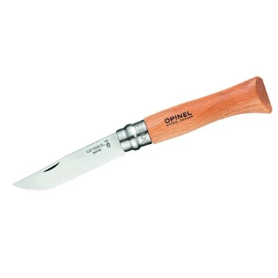 Abbildung von Opinel 123080 INOX Messer Erwachsene, Natur, N 8, Hartholz Braun