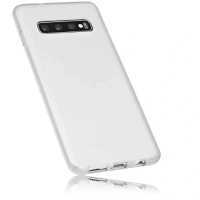 Abbildung von mumbi Hülle kompatibel mit Samsung Galaxy S10 Handy Case Handyhülle, transparent weiss