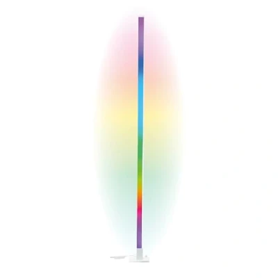 Abbildung von BreLight LED Stehlampe Neele, Dimmfunktion, fest integriert, RGB, Stehleuchte, 150 cm, digitales Musiksensor, dimmbar, weiß